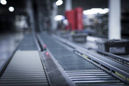conveyor belt at drug distribution center