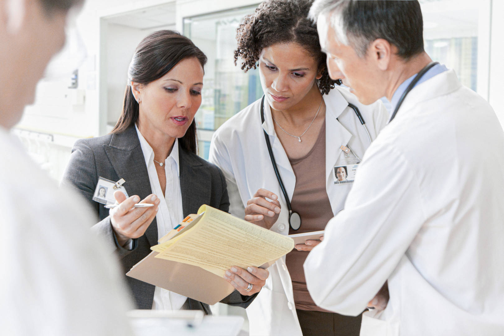 Group of doctors standing and talking