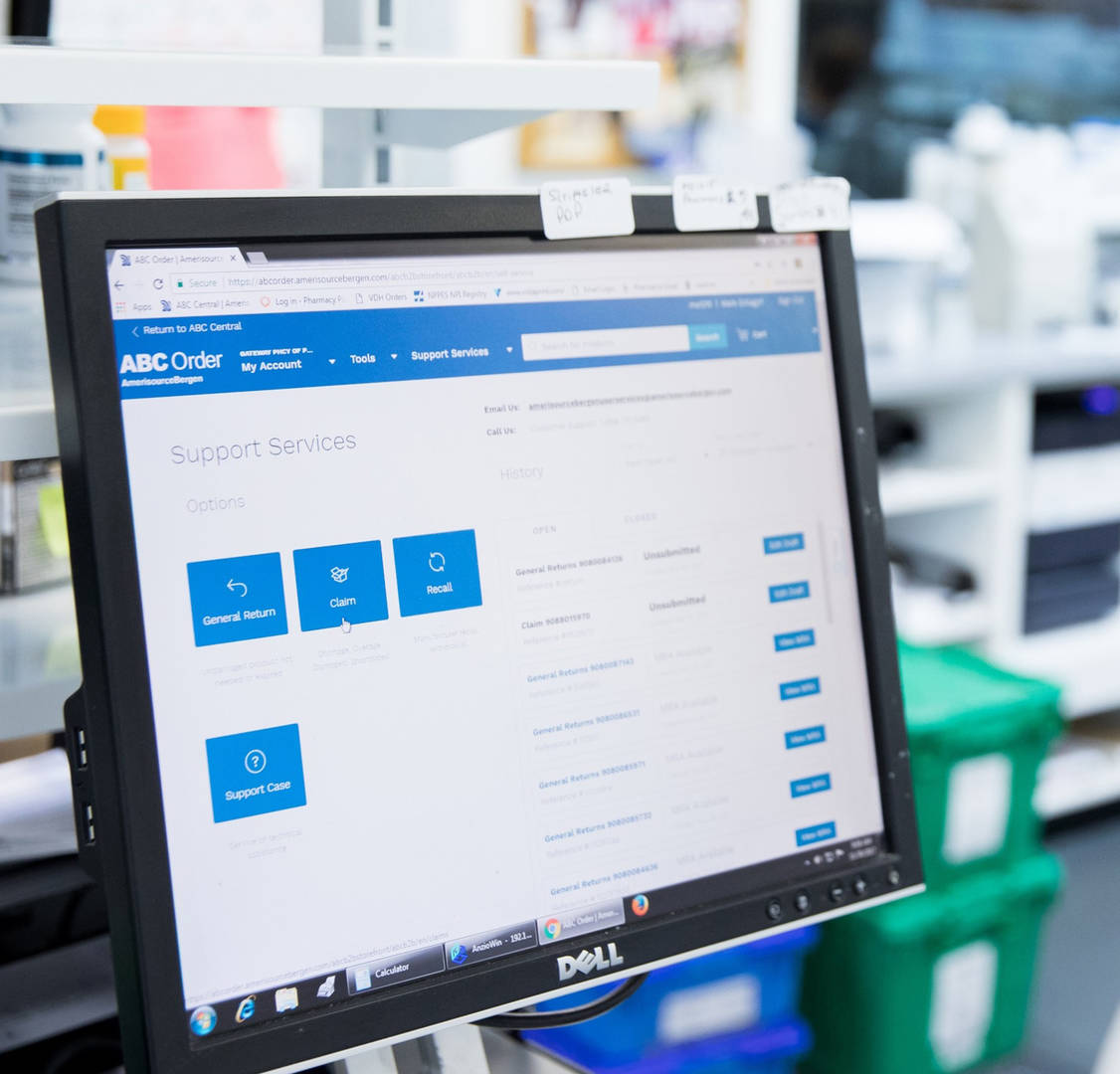 A pharmacist purchases pharmaceuticals using ABC Order