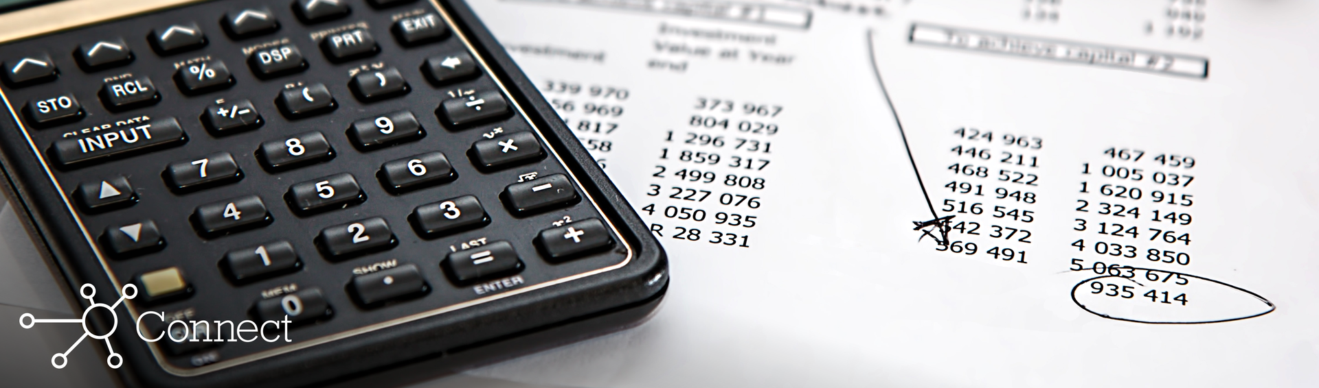 Marking up financial documents with calculations while conducting a pharmacy valuation