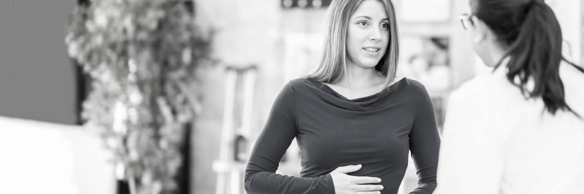 Gastro patient speaking to a gastroenterologist