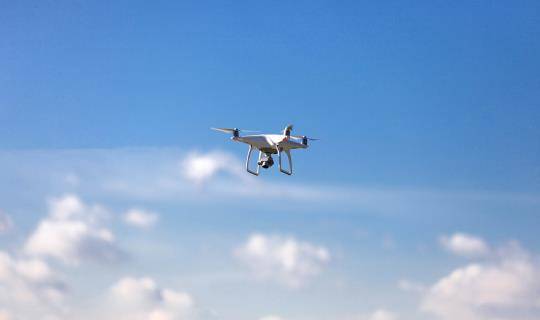 drone in sky