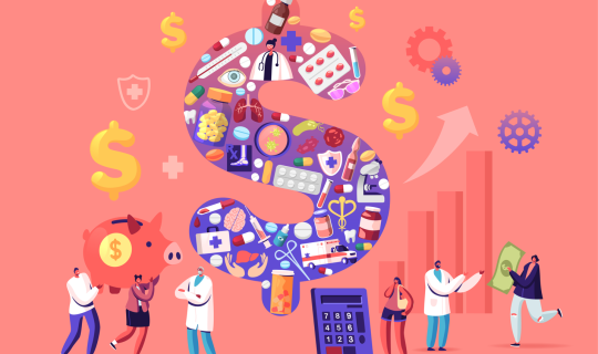 Image of doctors and budgets and money
